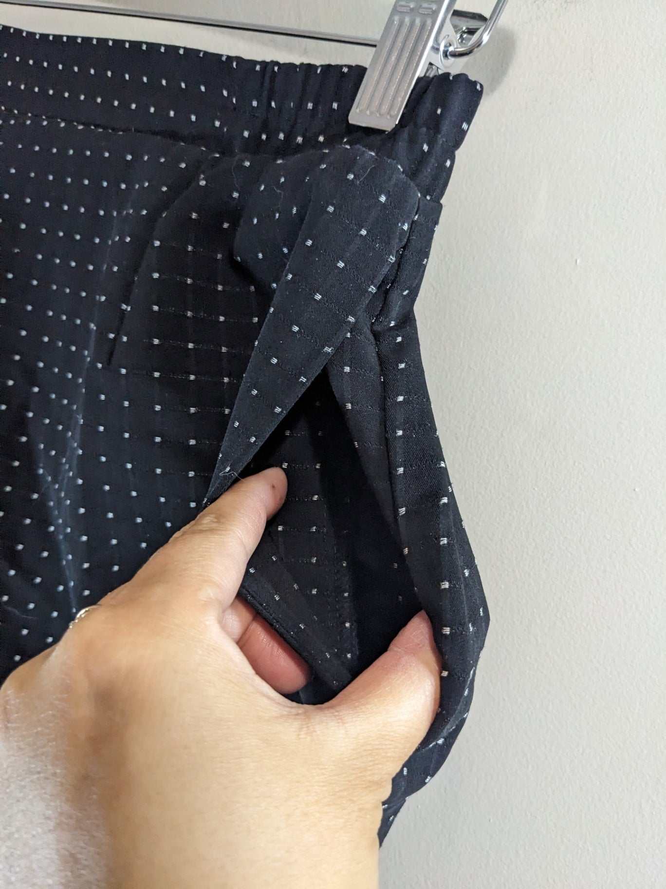 TanJay Polka Dot Black Pants - 10