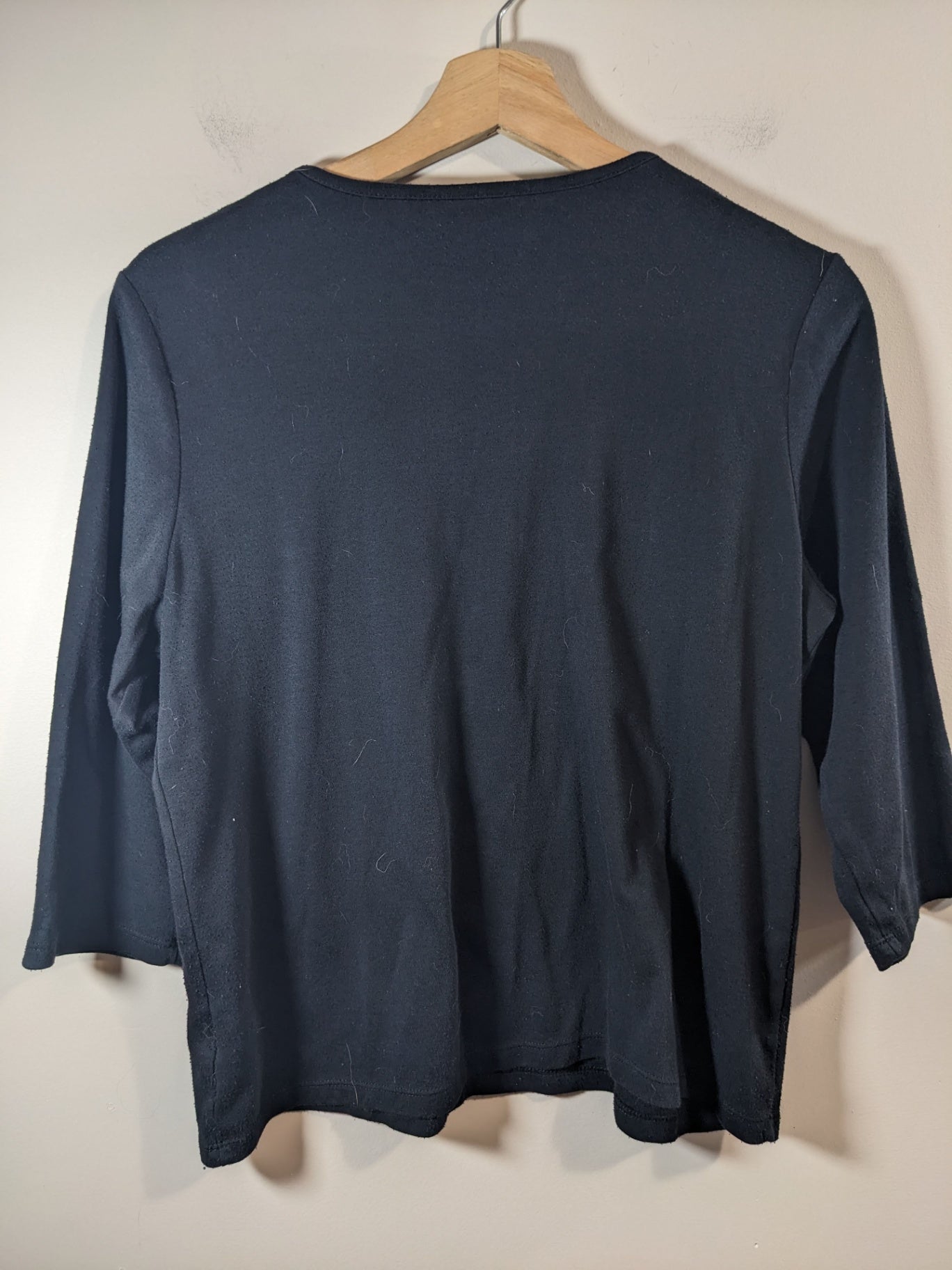 Alia black 3/4 sleeve shirt - M