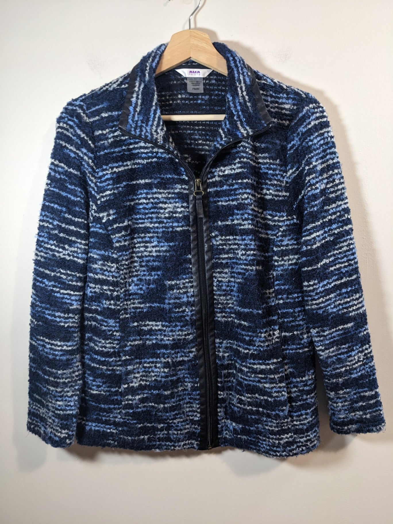 Alia blue knit jacket - M