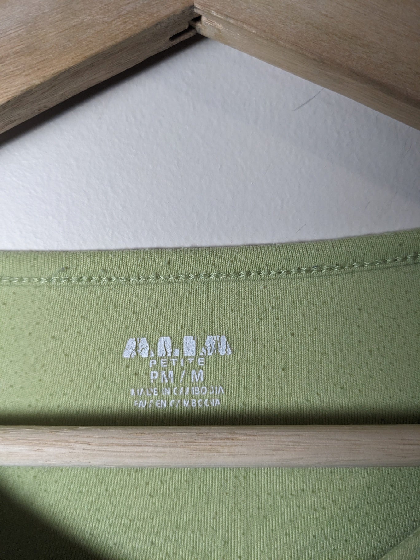 Alia green 3/4 sleeve shirt - M