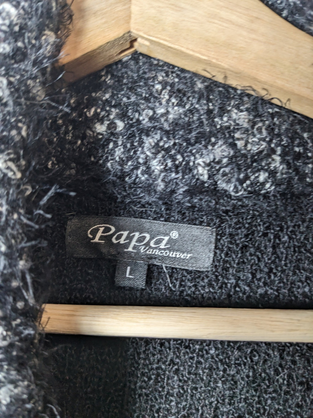 Papa Black Button Up - L