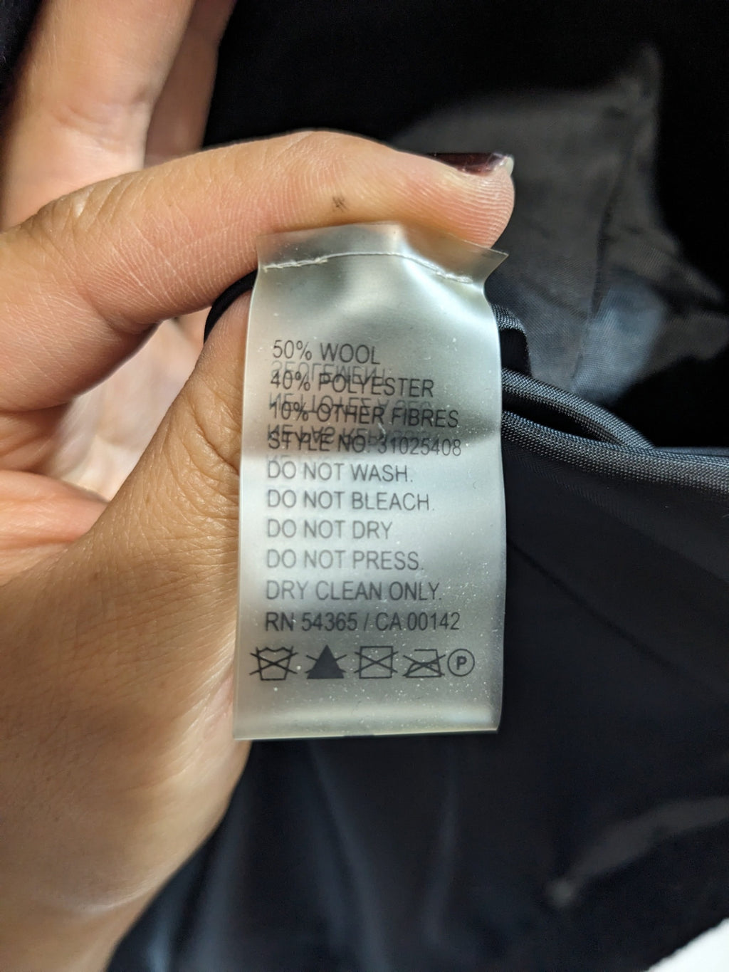 Peter Nygaard Black Wool Jacket - sz 14