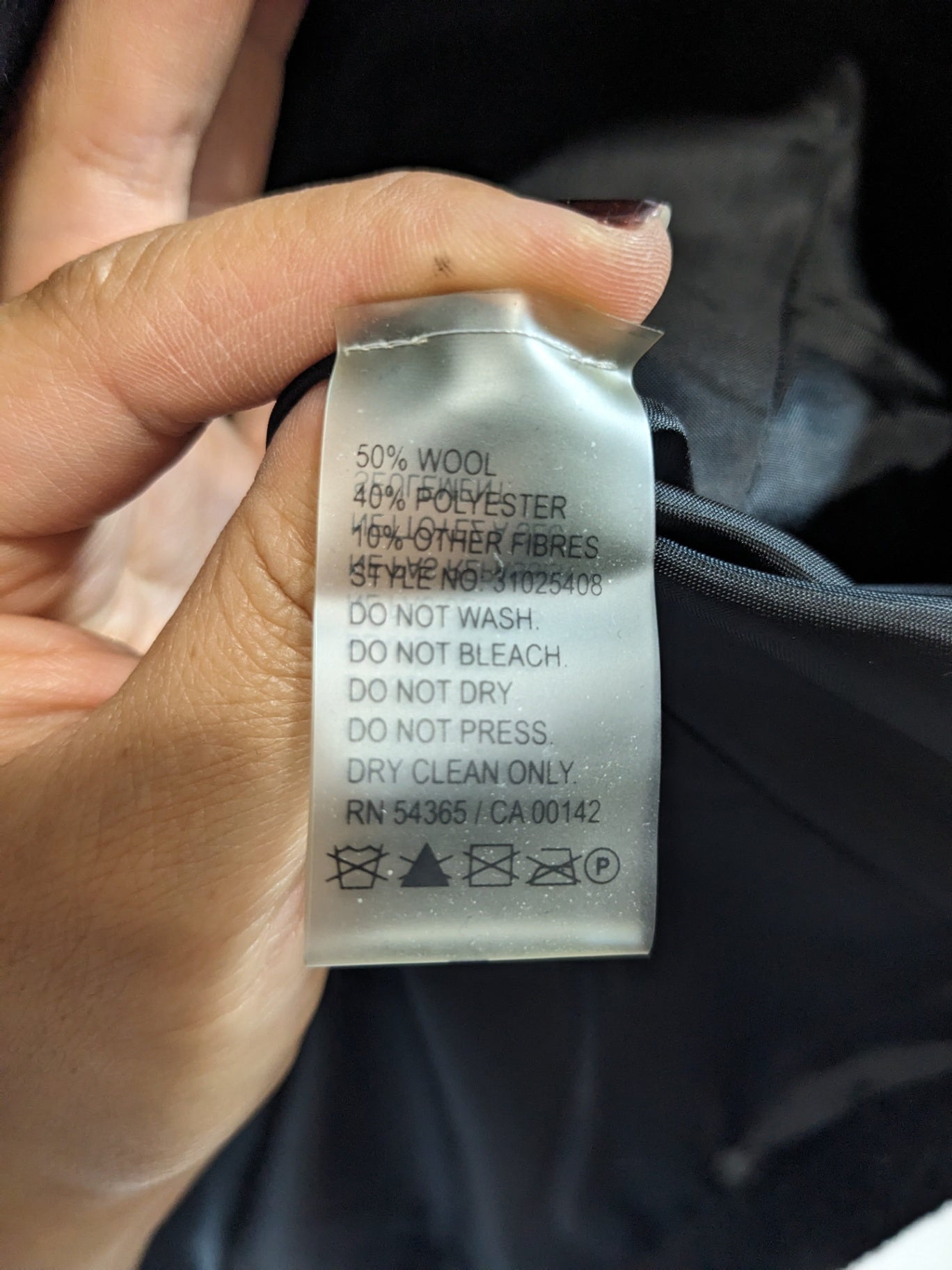 Peter Nygaard Black Wool Jacket - sz 14