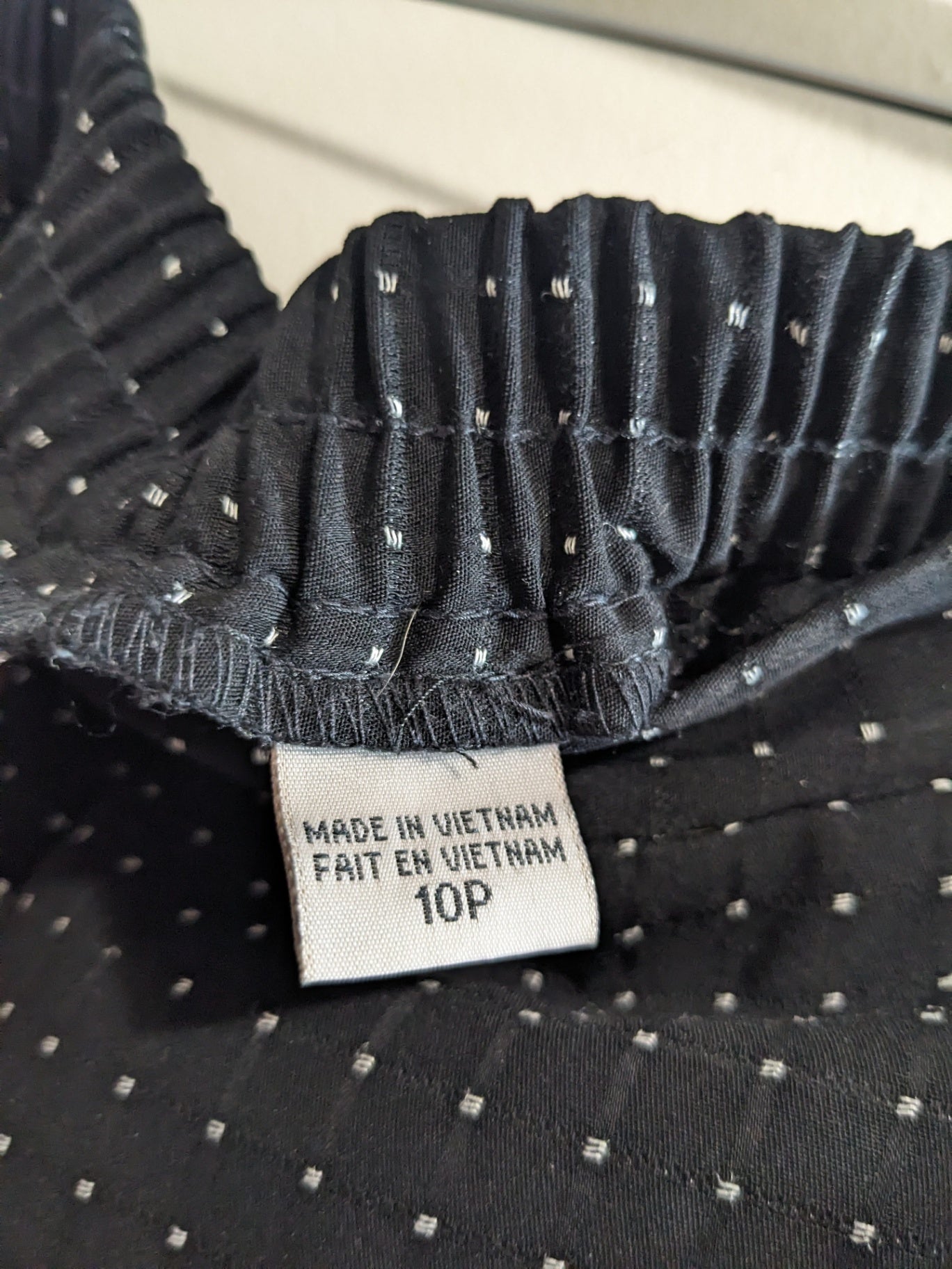 TanJay Polka Dot Black Pants - 10