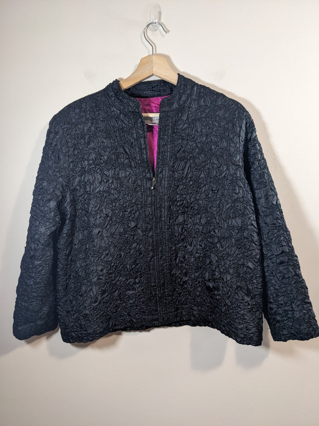 TanJay black textured jacket - M