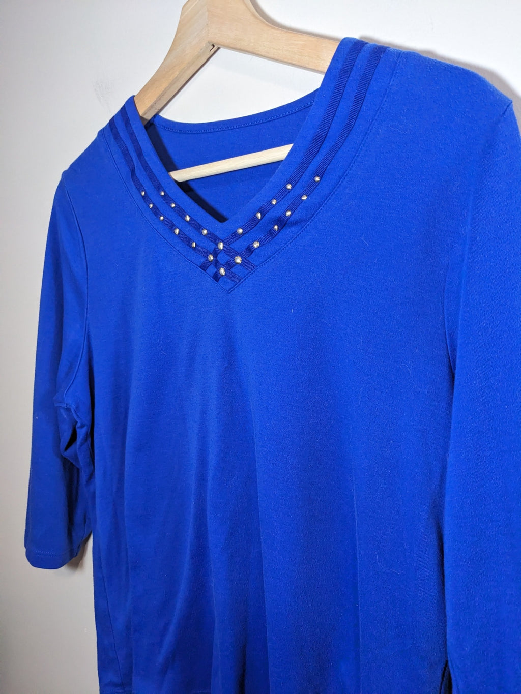 Alia blue 3/4 sleeve shirt - M