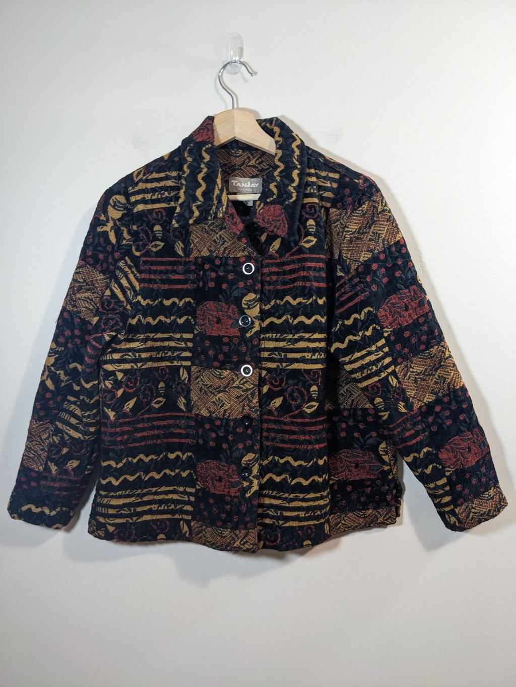 TanJay Brown Patterned Jacket - M