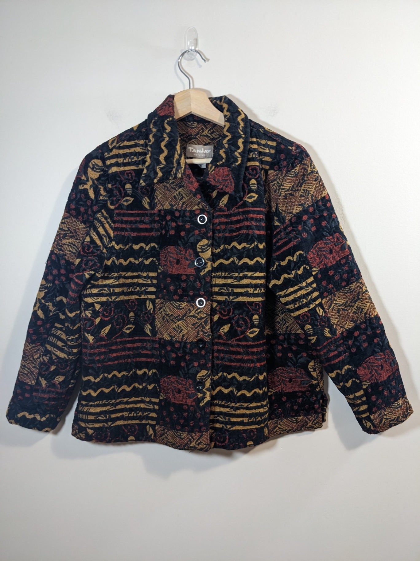 TanJay Brown Patterned Jacket - M
