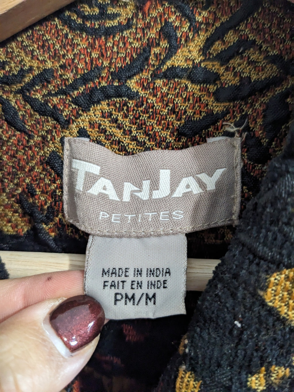 TanJay Brown Patterned Jacket - M