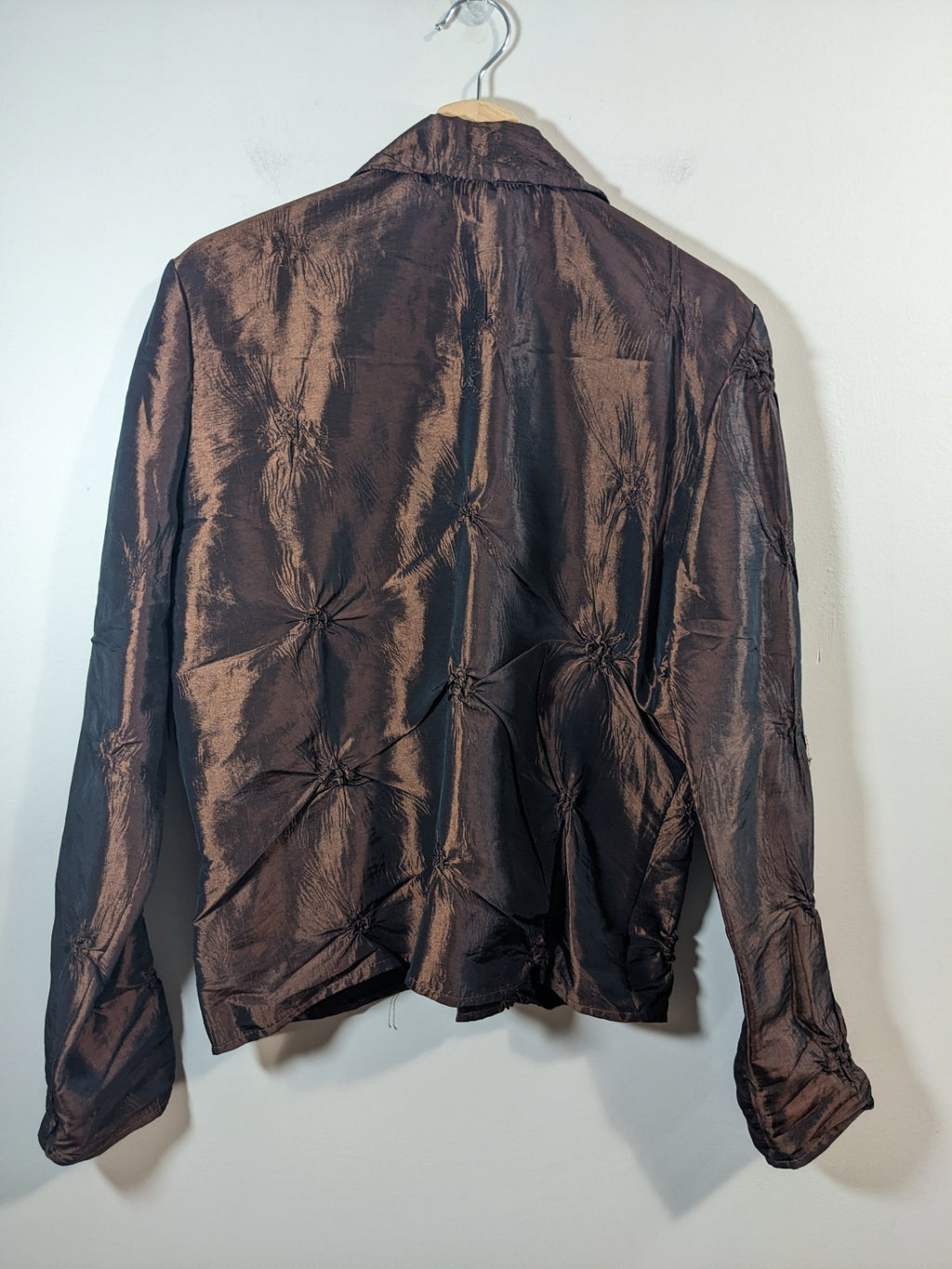 nueva brown textured jacket - sz 12