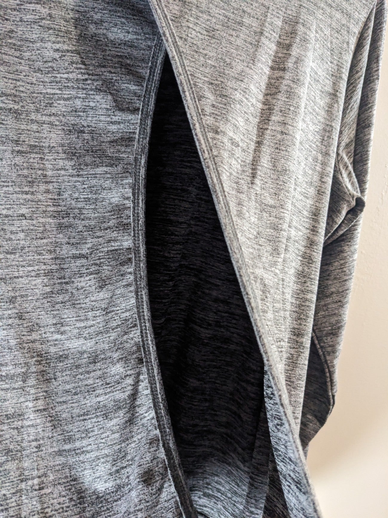 open back grey athletic top - S