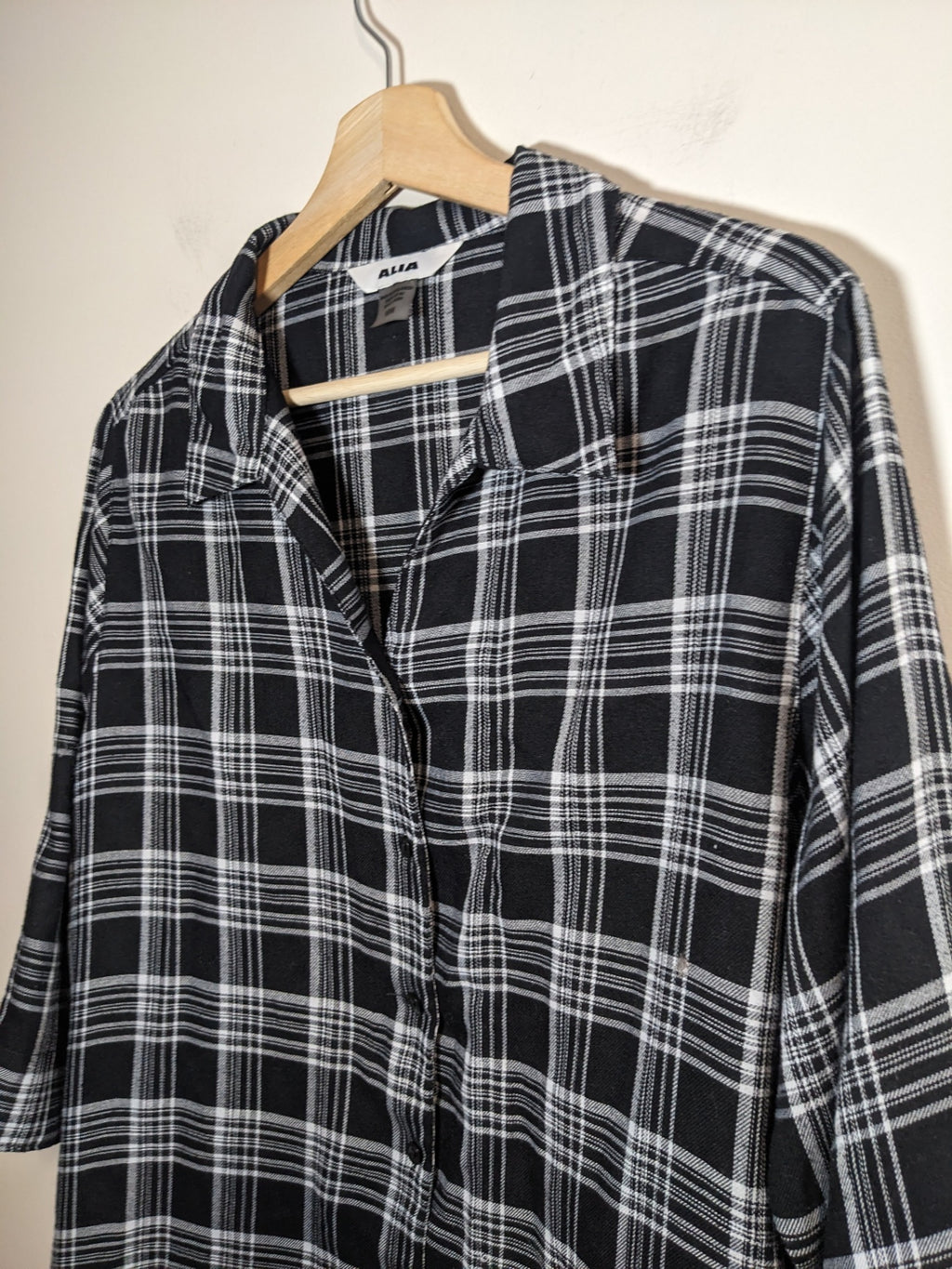 Alia black plaid shirt - 16