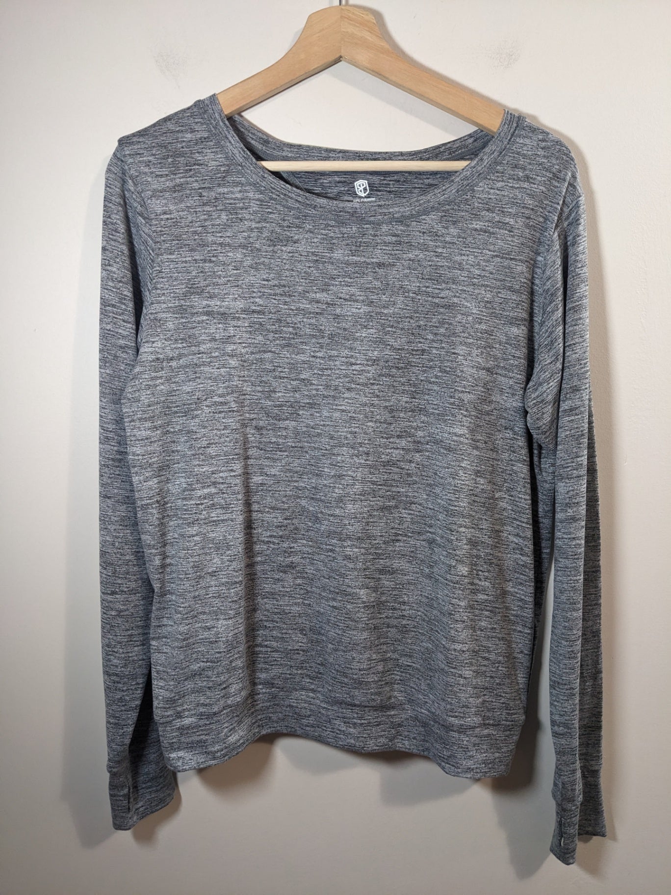 open back grey athletic top - S