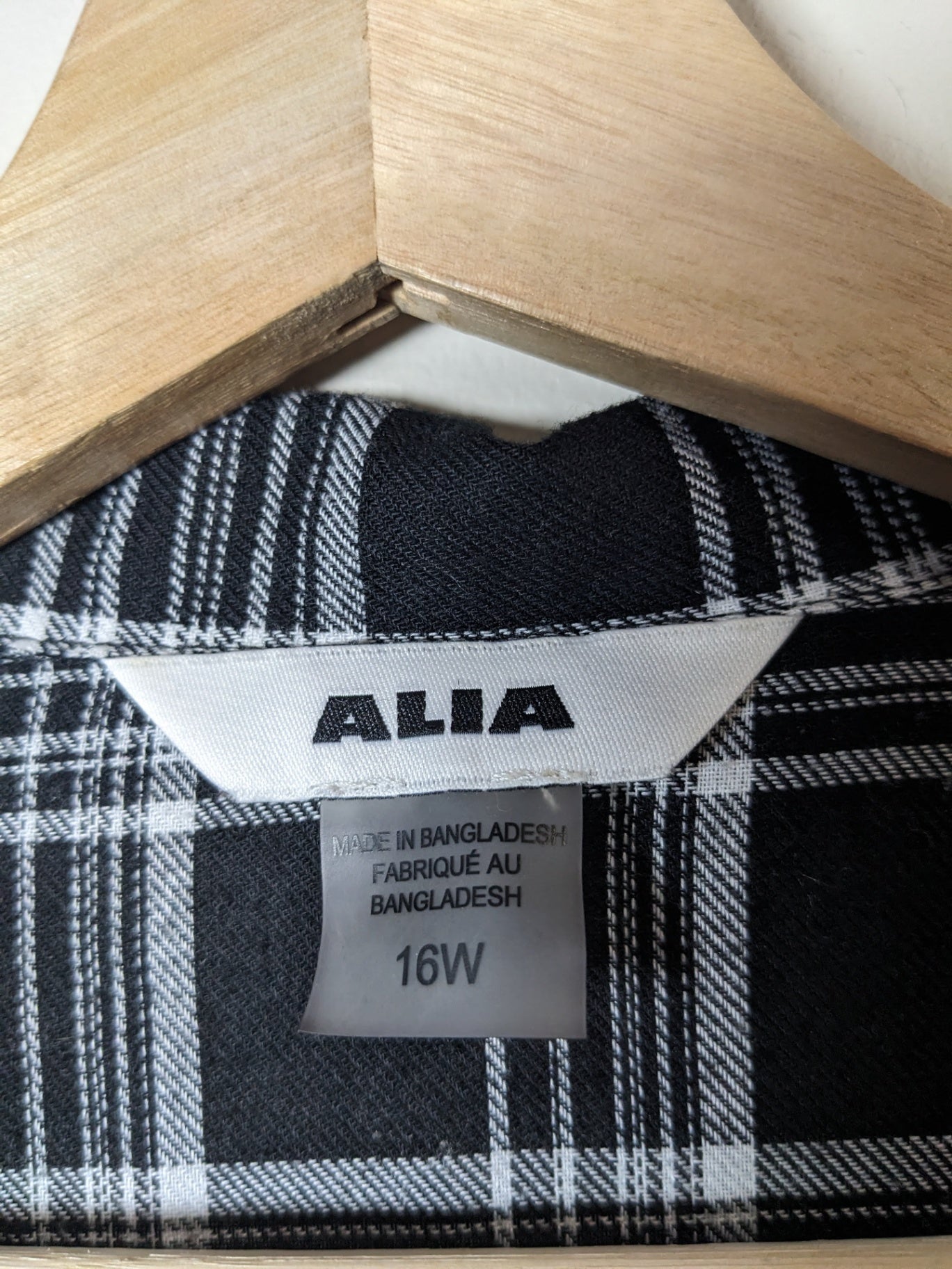 Alia black plaid shirt - 16