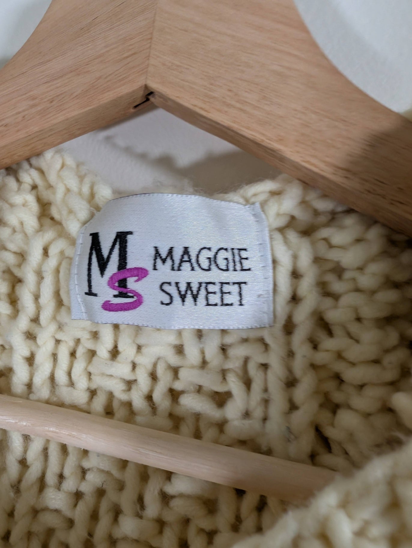 Maggie Sweet chunky knit cardigan - appears Medium