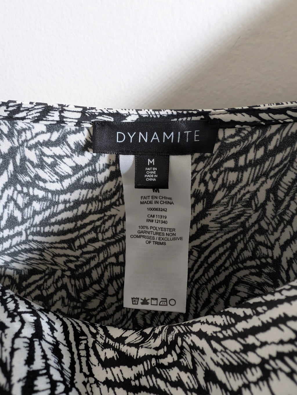 Dynamite zebra print tank - M