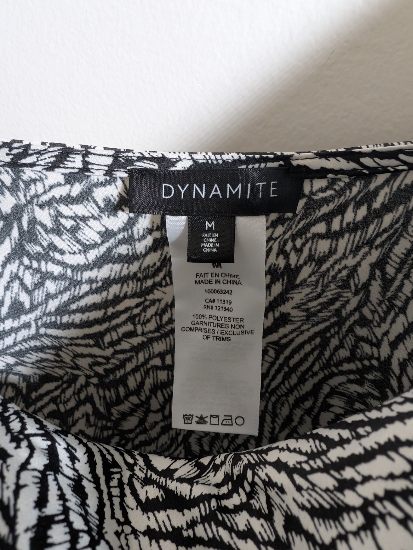 Dynamite zebra print tank - M