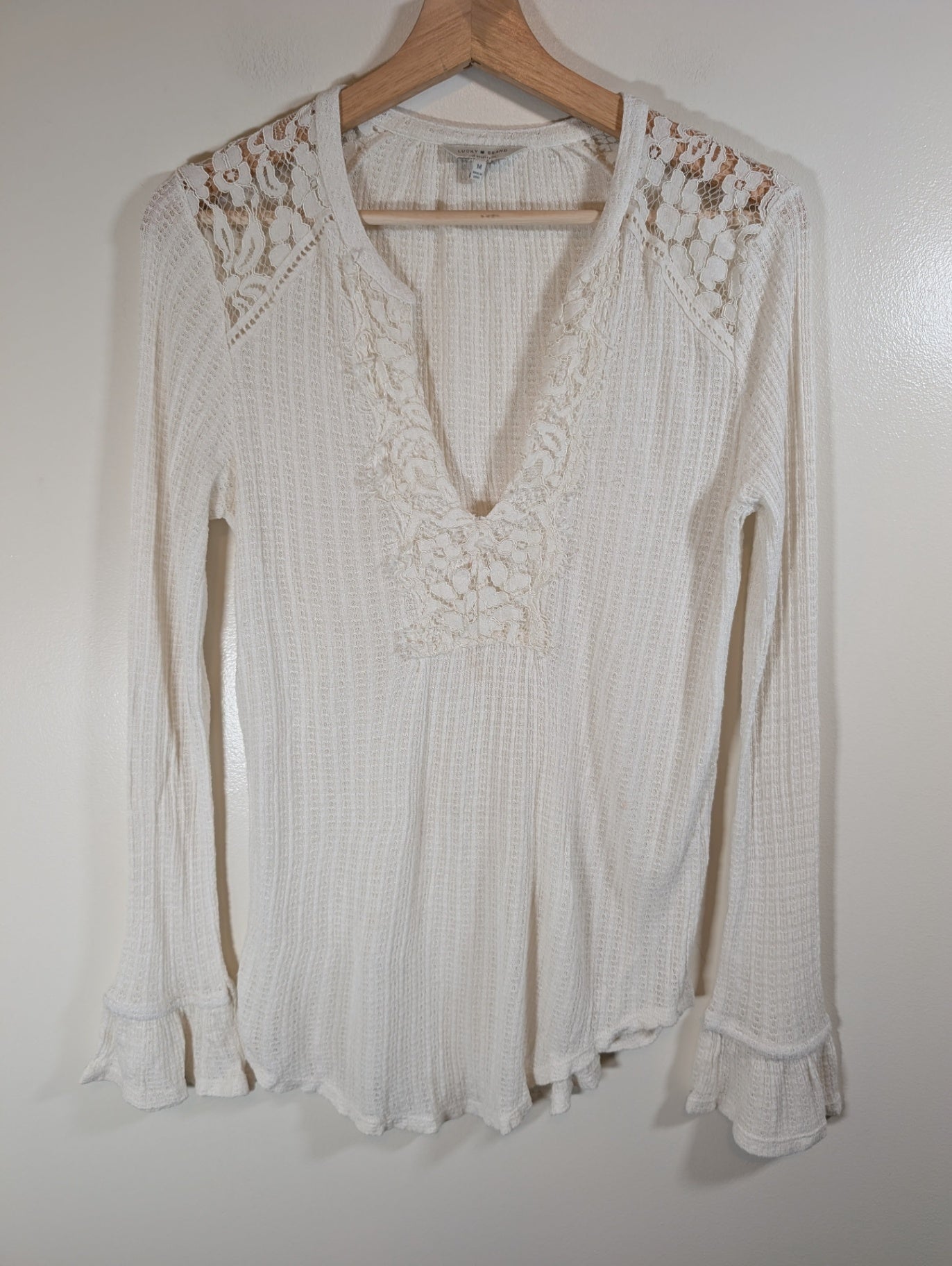 Lucky Brand lace long sleeve blouse - Medium