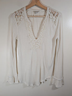 Lucky Brand lace long sleeve blouse - Medium