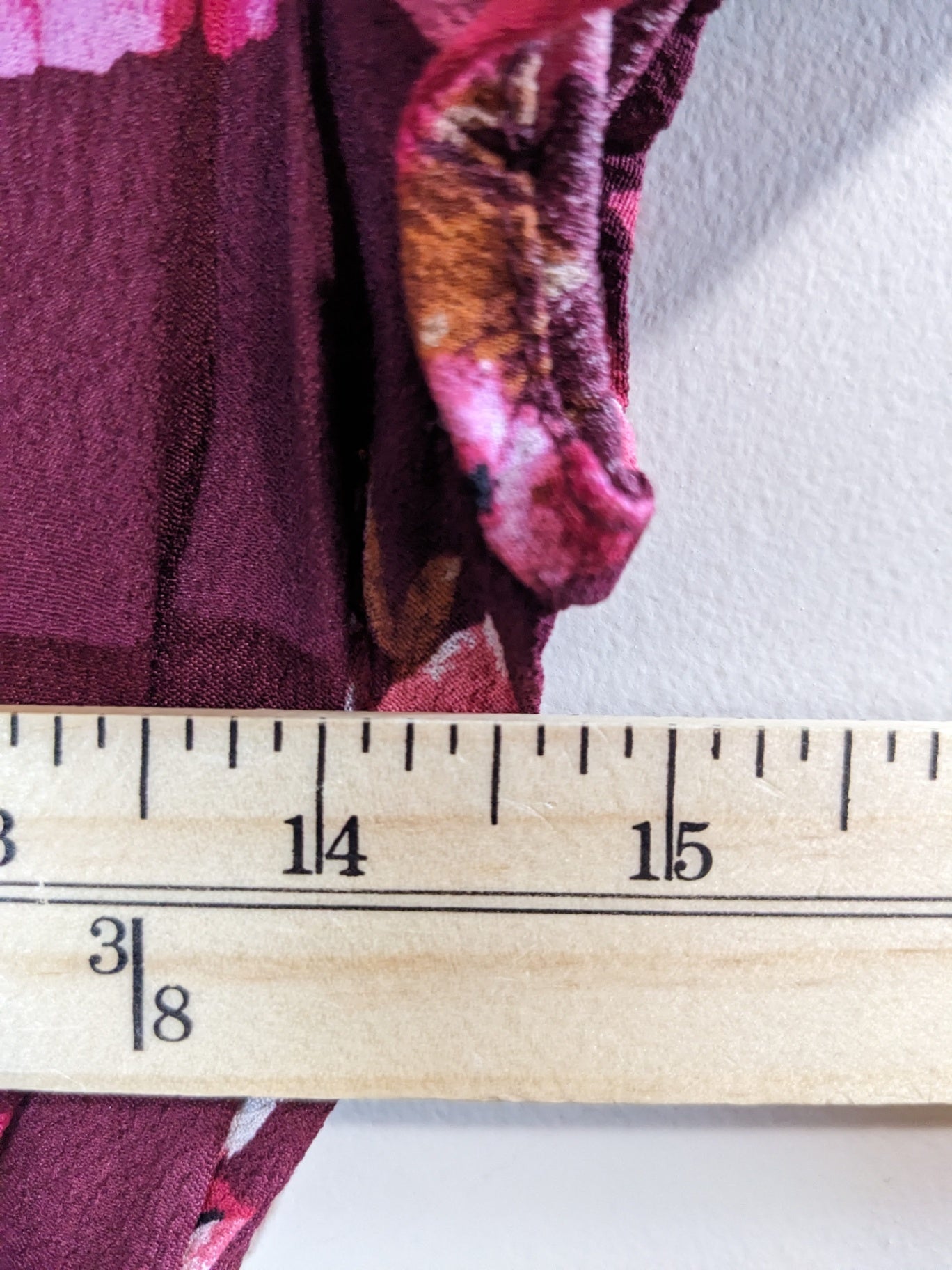 Forever 21 Burgundy Floral Dress - S