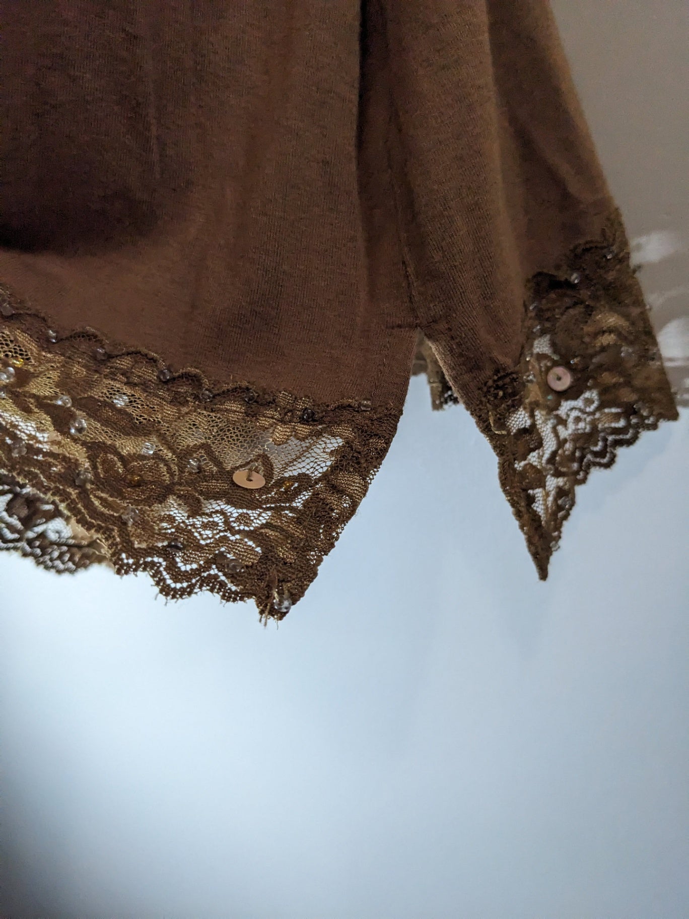 Reitmans Brown Lace Tank Top - L