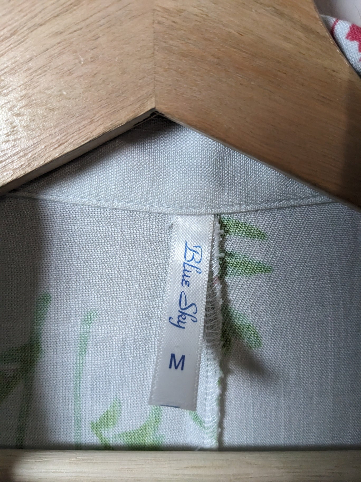 Blue Sky Poppy Linen Blouse- M