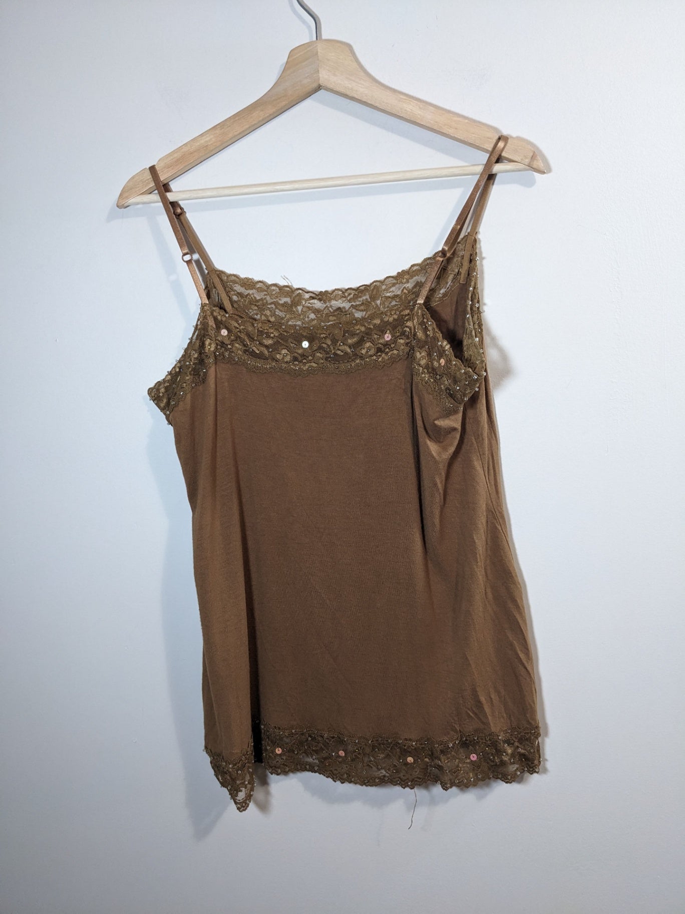 Reitmans Brown Lace Tank Top - L