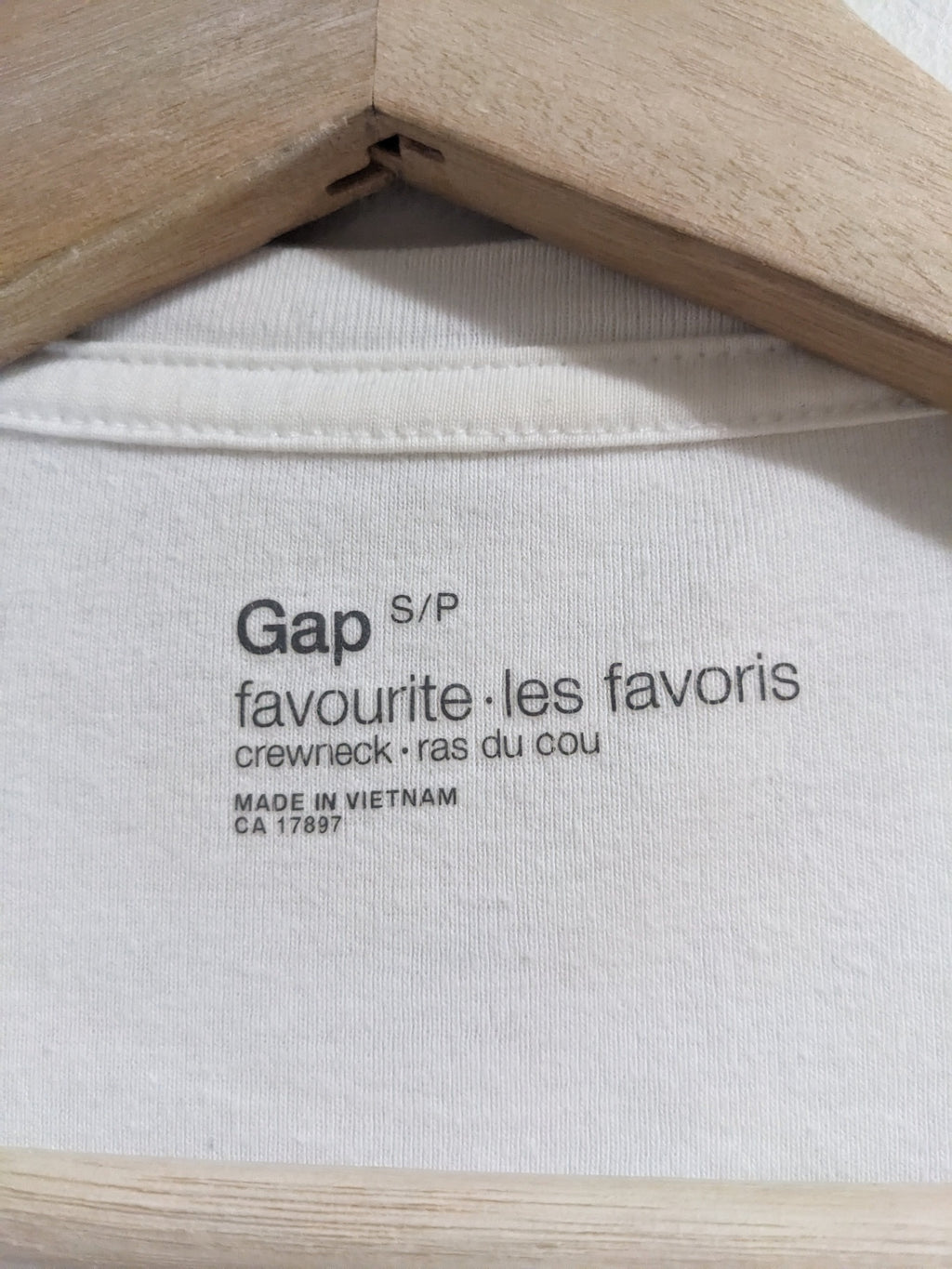 Gap white favourite crewneck - S