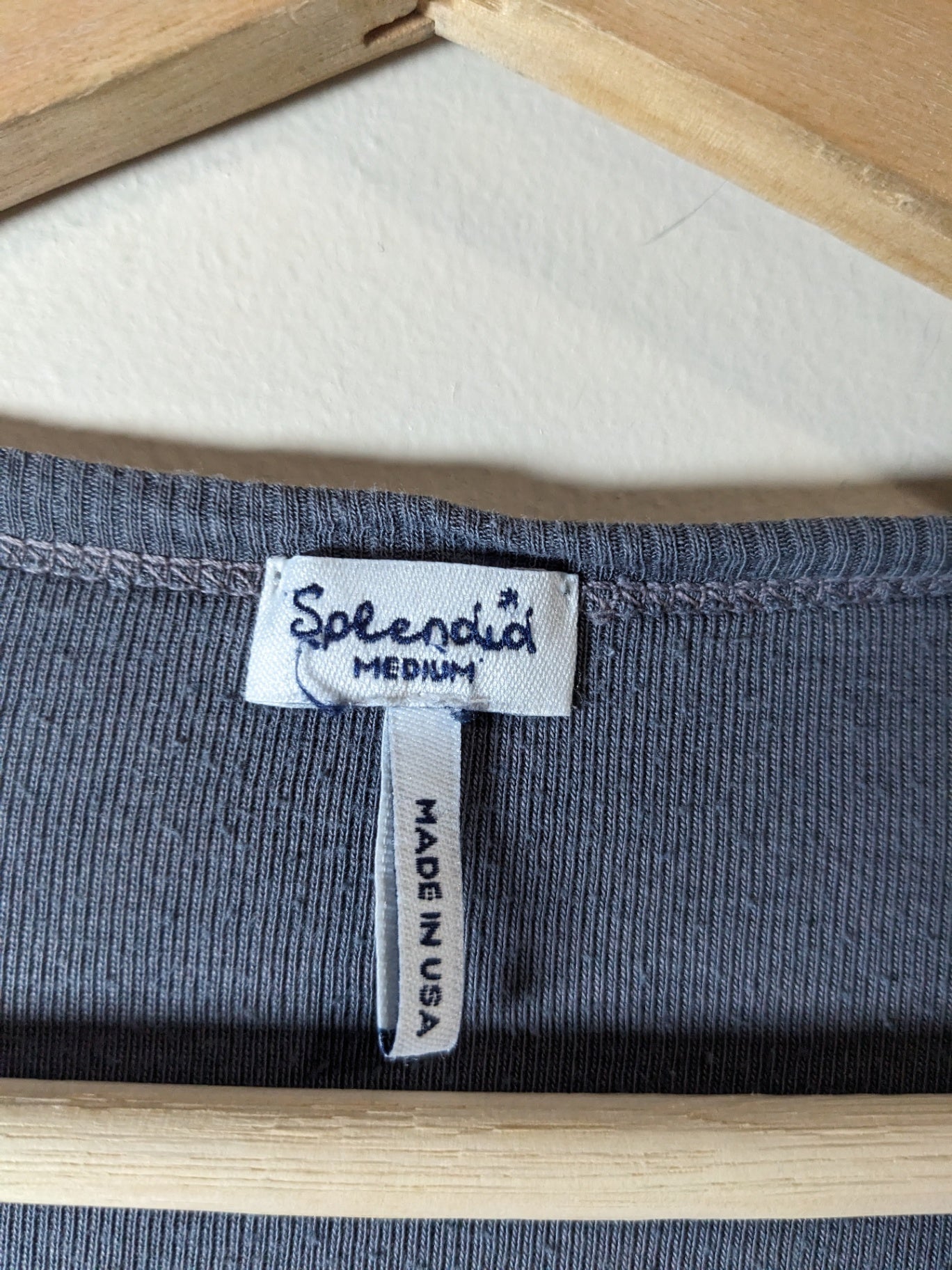 Splendid Grey 3/4 Length Sleeve - M