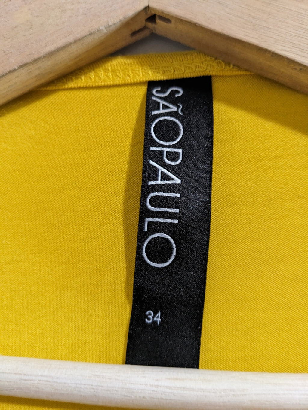 SAOPAULO yellow graphic t-shirt - sz 34 small