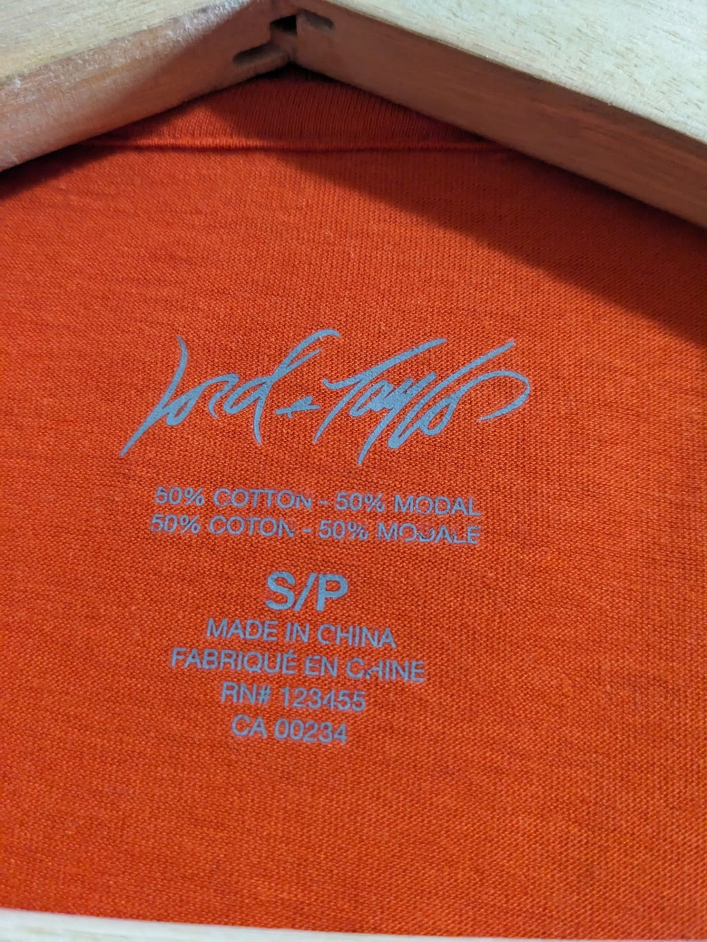 Lord & Taylor Orange Long Sleeve - S