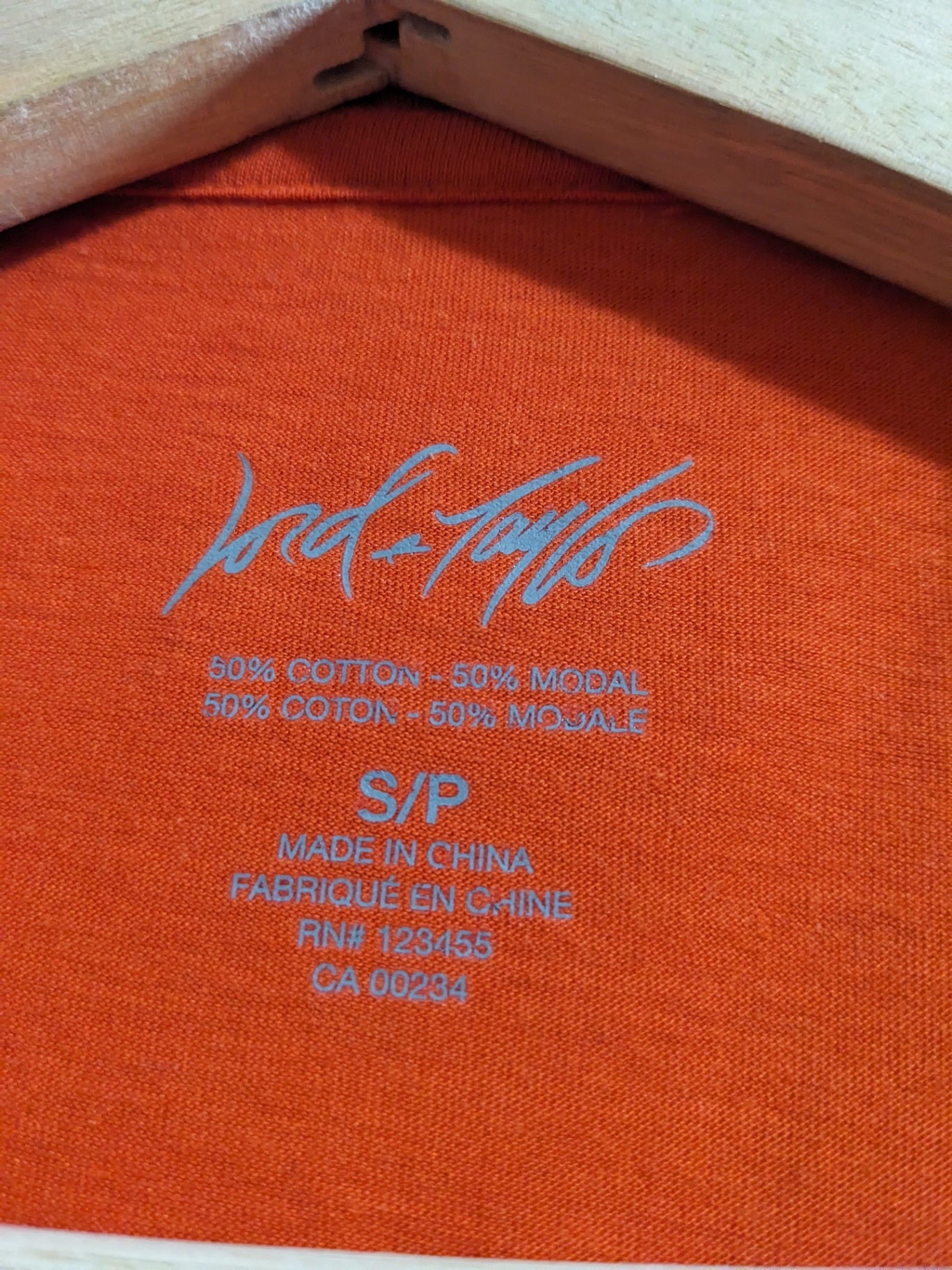 Lord & Taylor Orange Long Sleeve - S