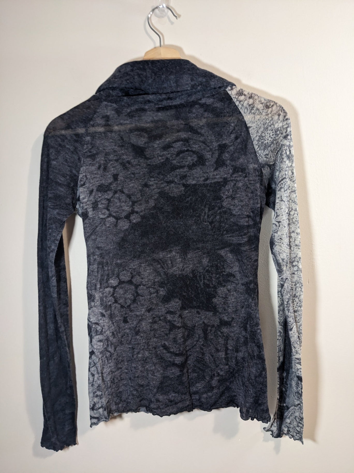 sarah pacini grey cowl neck - sz 1