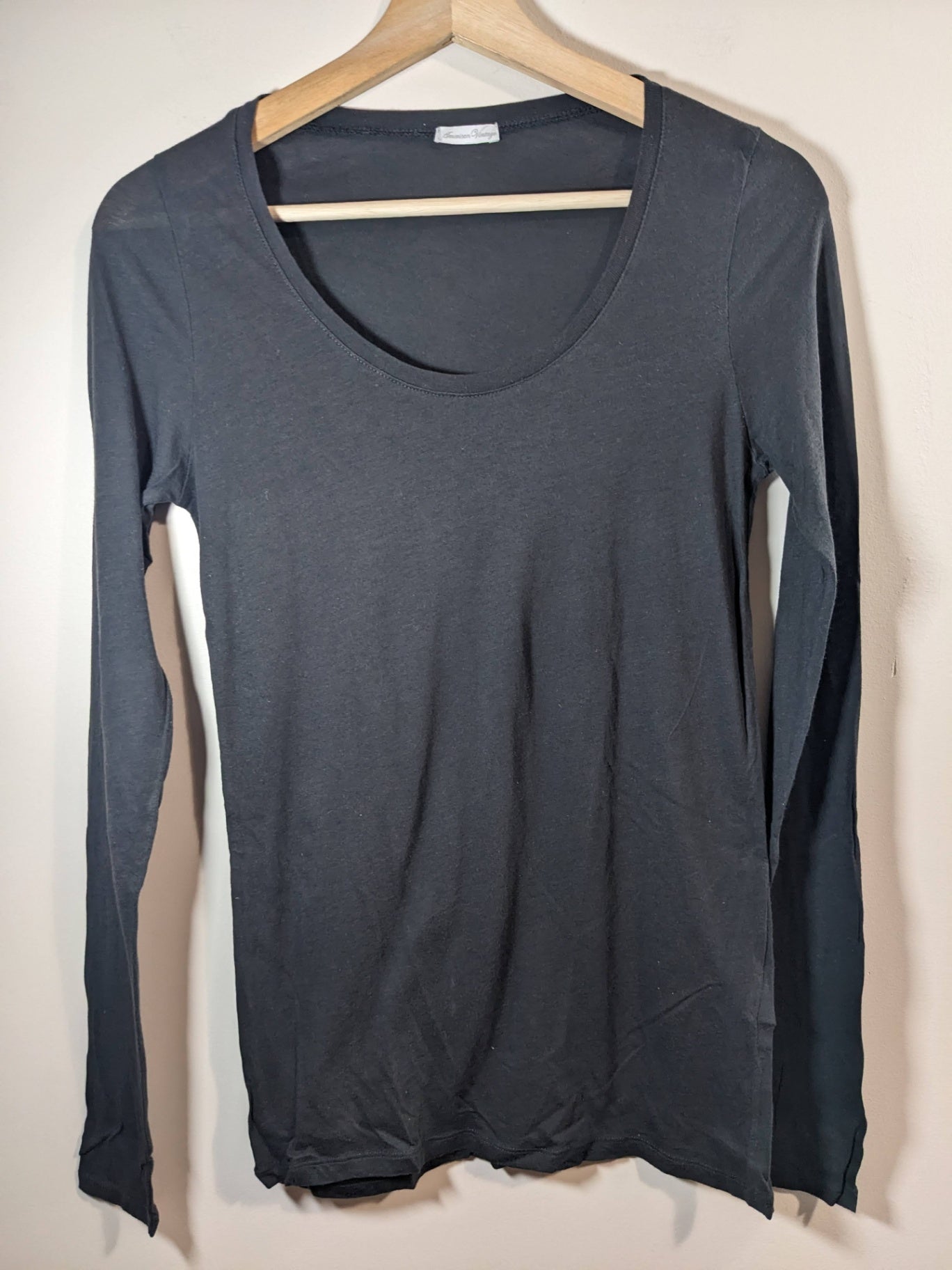 American Vintage Black Long Sleeve - S