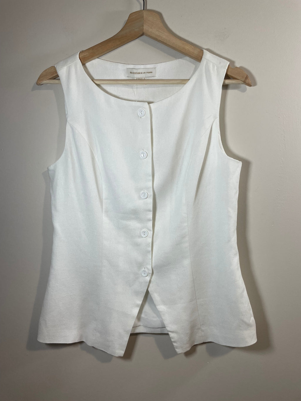 NWT Monteau Linen Vest - M