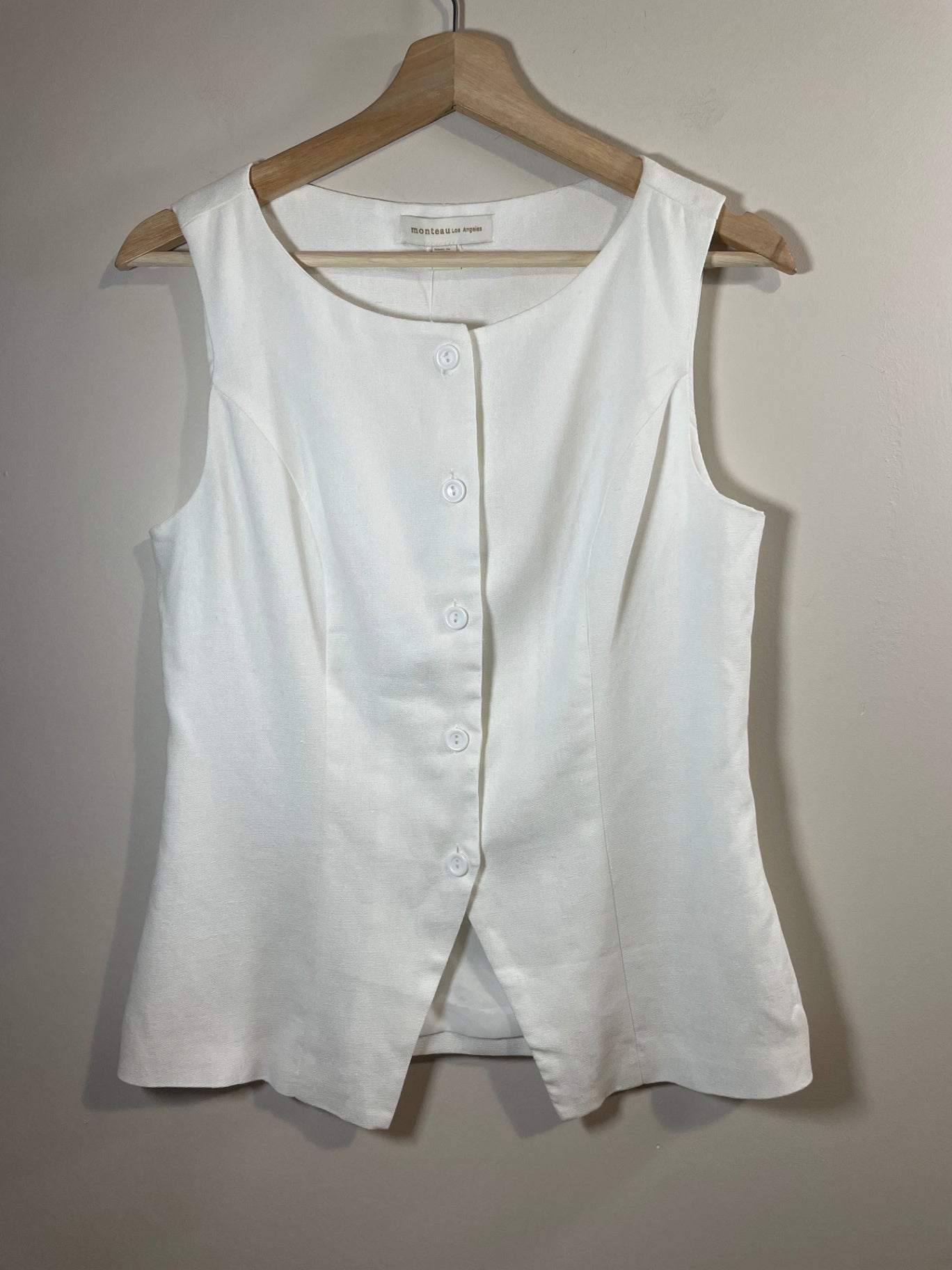 NWT Monteau Linen Vest - M