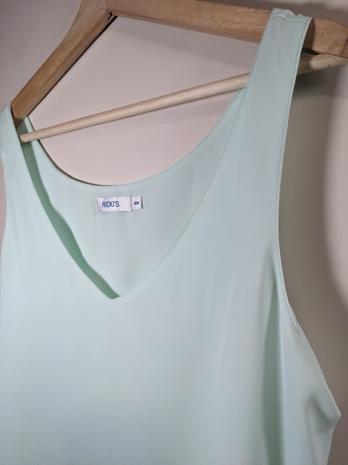 Ricki's Mint Green V-Neck Blouse - M