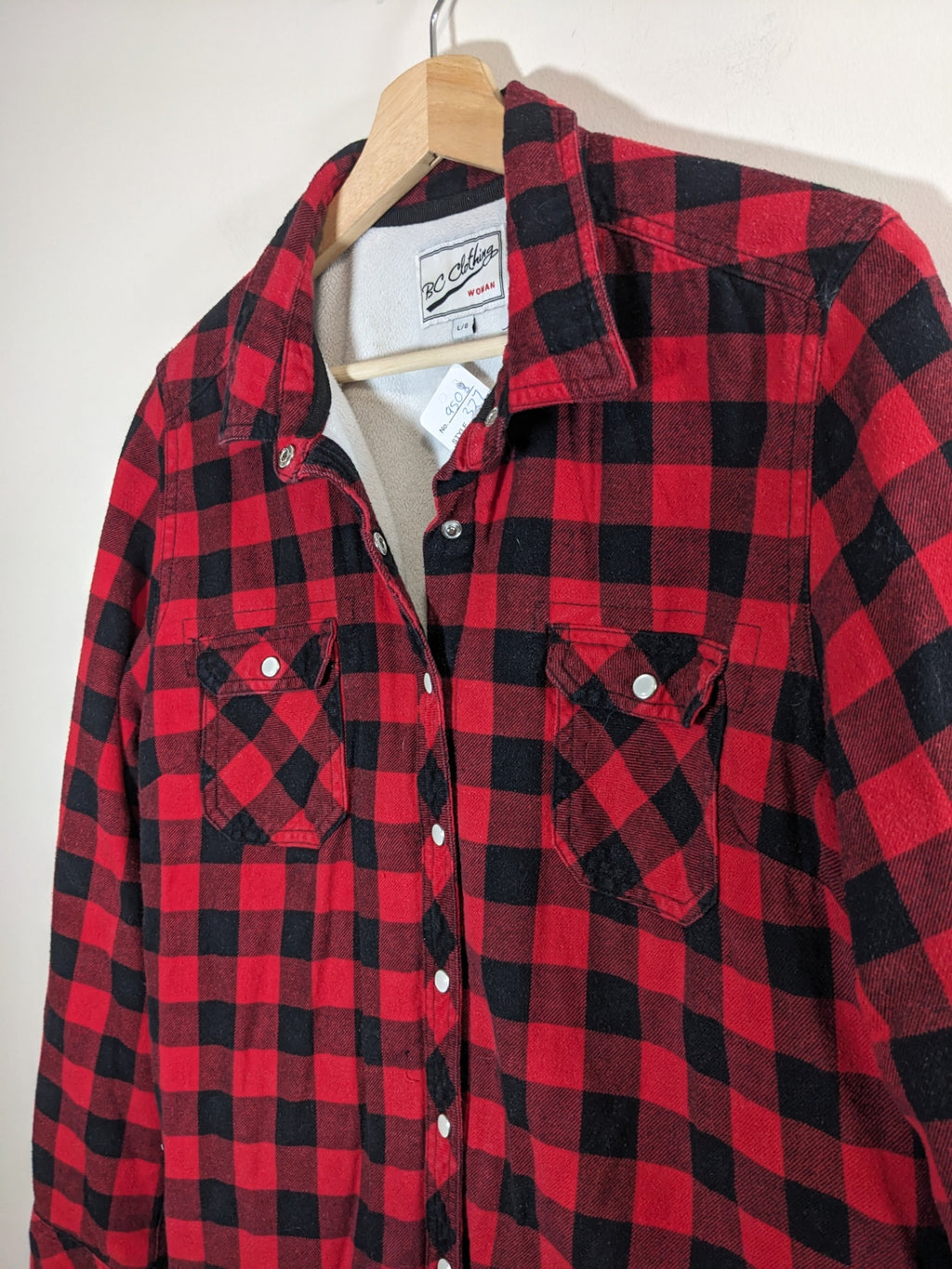 BC Clothing plaid jacket - Large