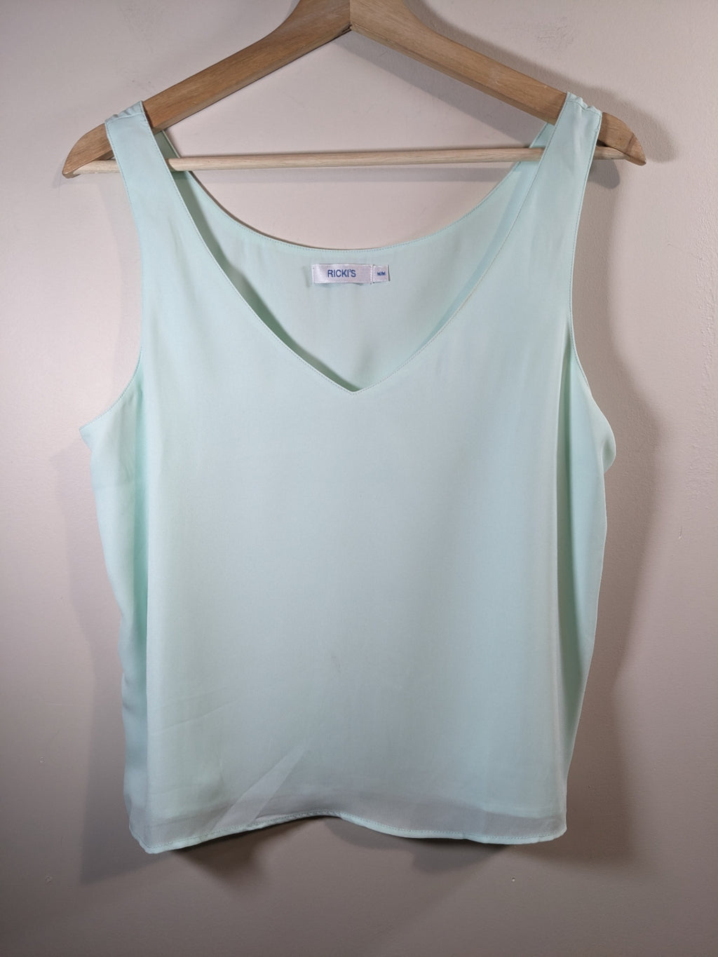 Ricki's Mint Green V-Neck Blouse - M