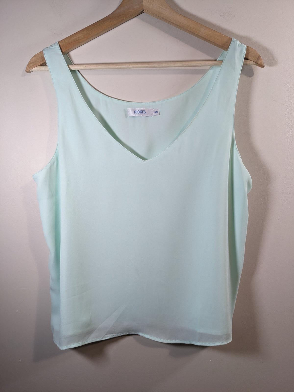 Ricki's Mint Green V-Neck Blouse - M