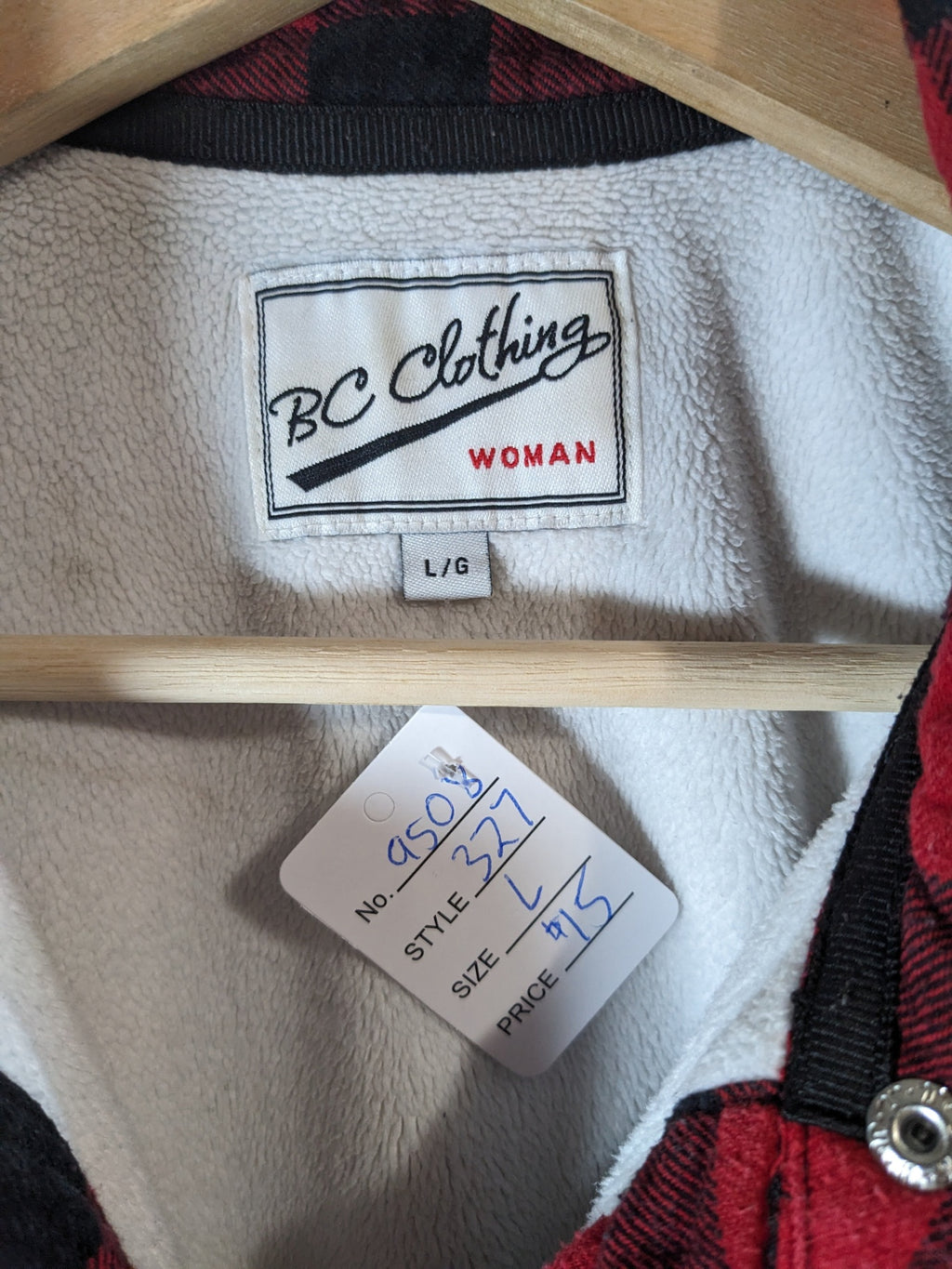 BC Clothing plaid jacket - Large