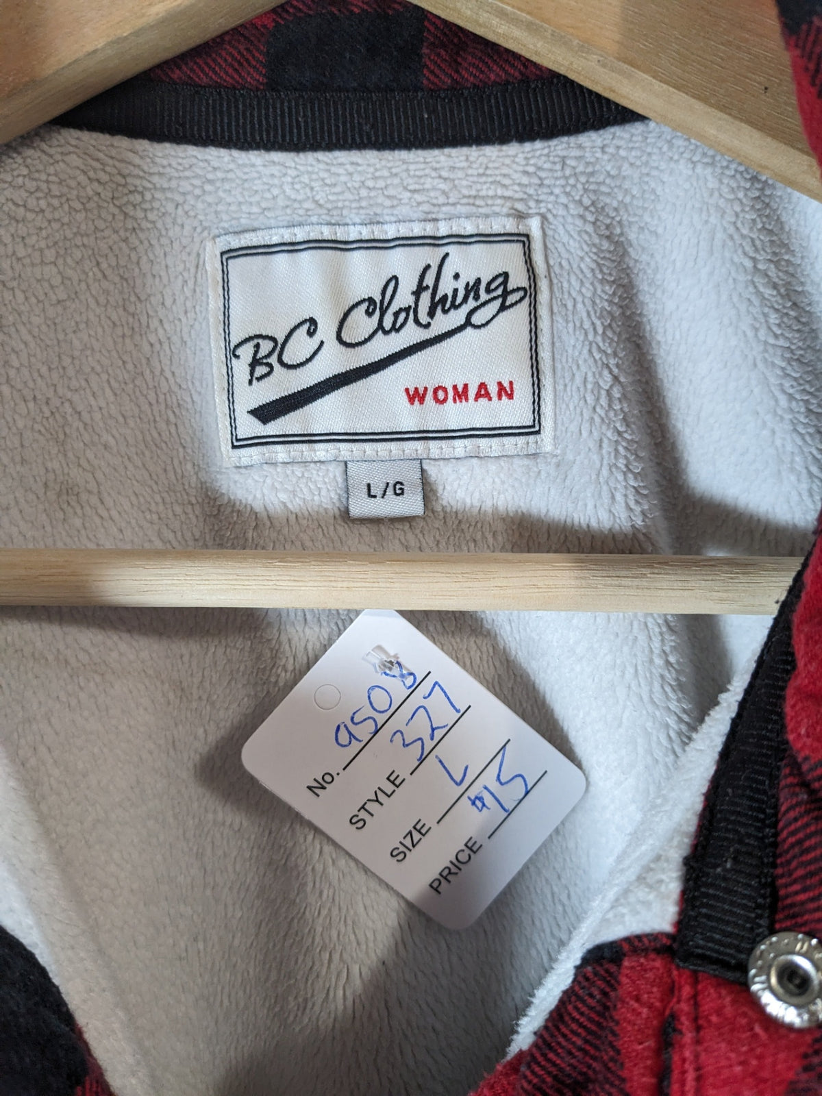 BC Clothing plaid jacket - Large