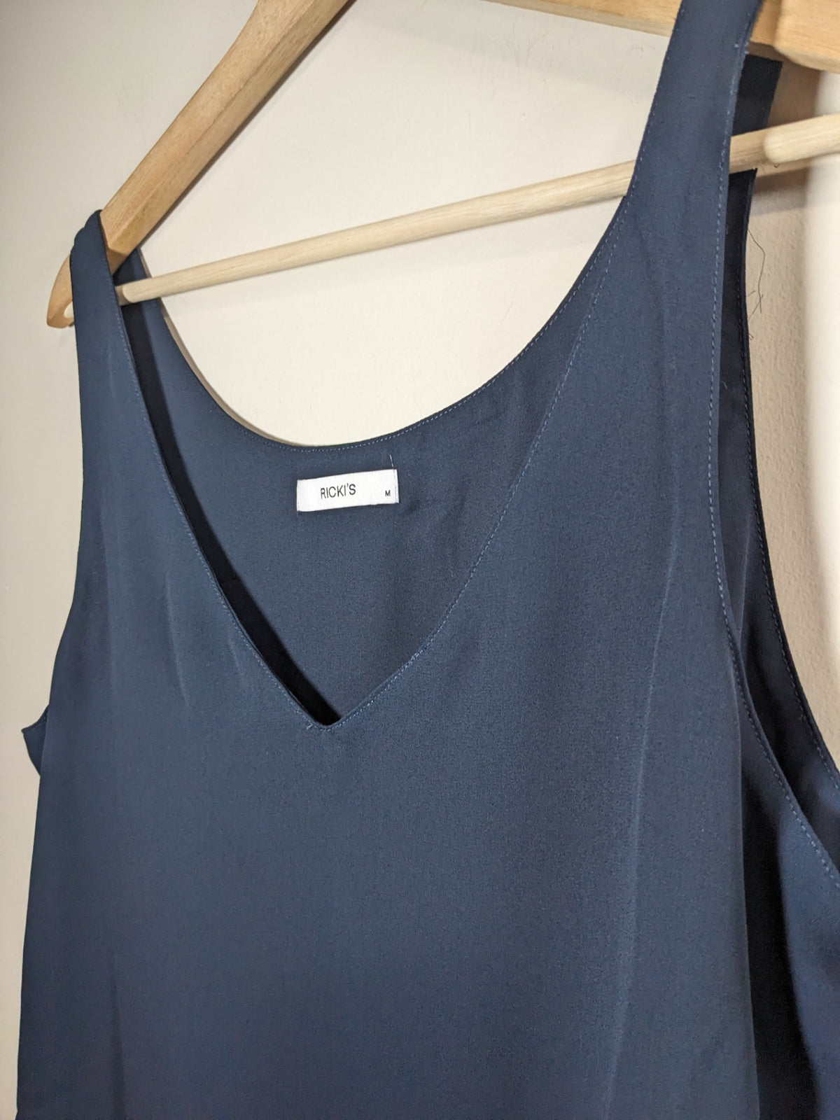 Ricki's Navy V-Neck Blouse - M