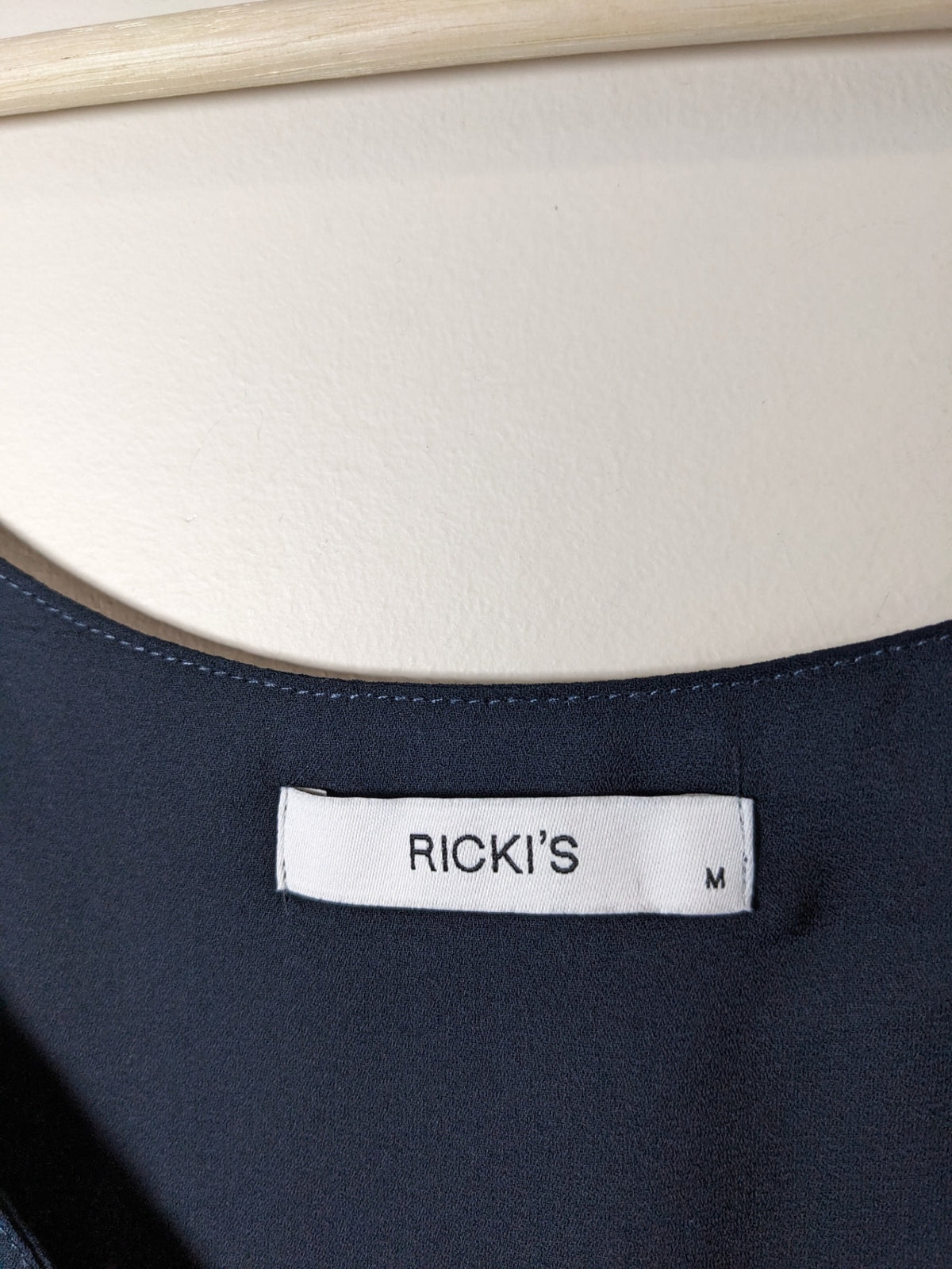 Ricki's Navy V-Neck Blouse - M