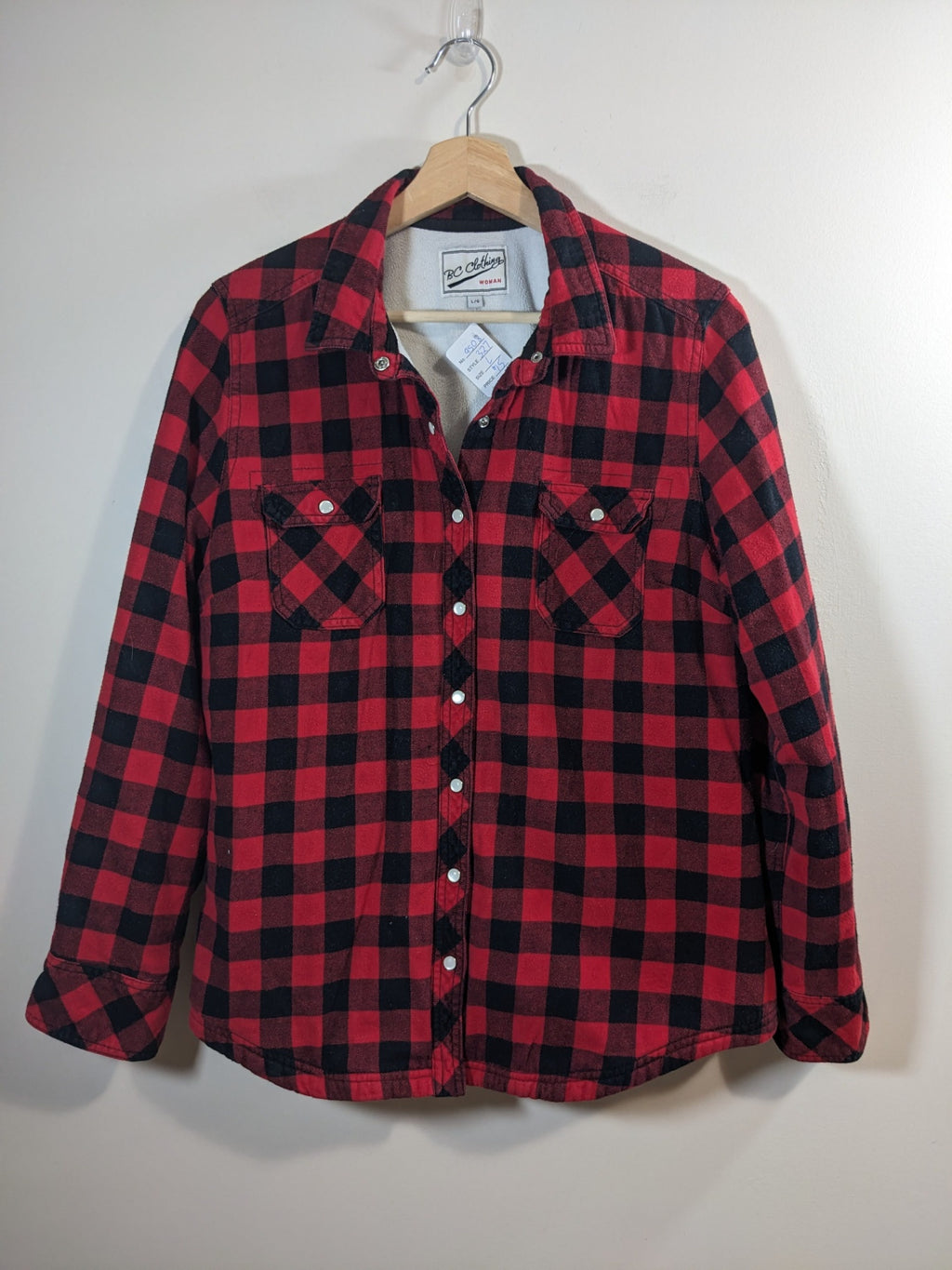 BC Clothing plaid jacket - Large