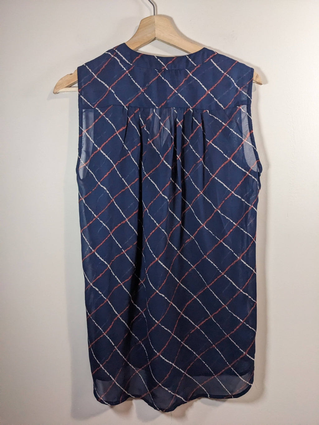 Denver Hayes Blue Sheer Blouse - L