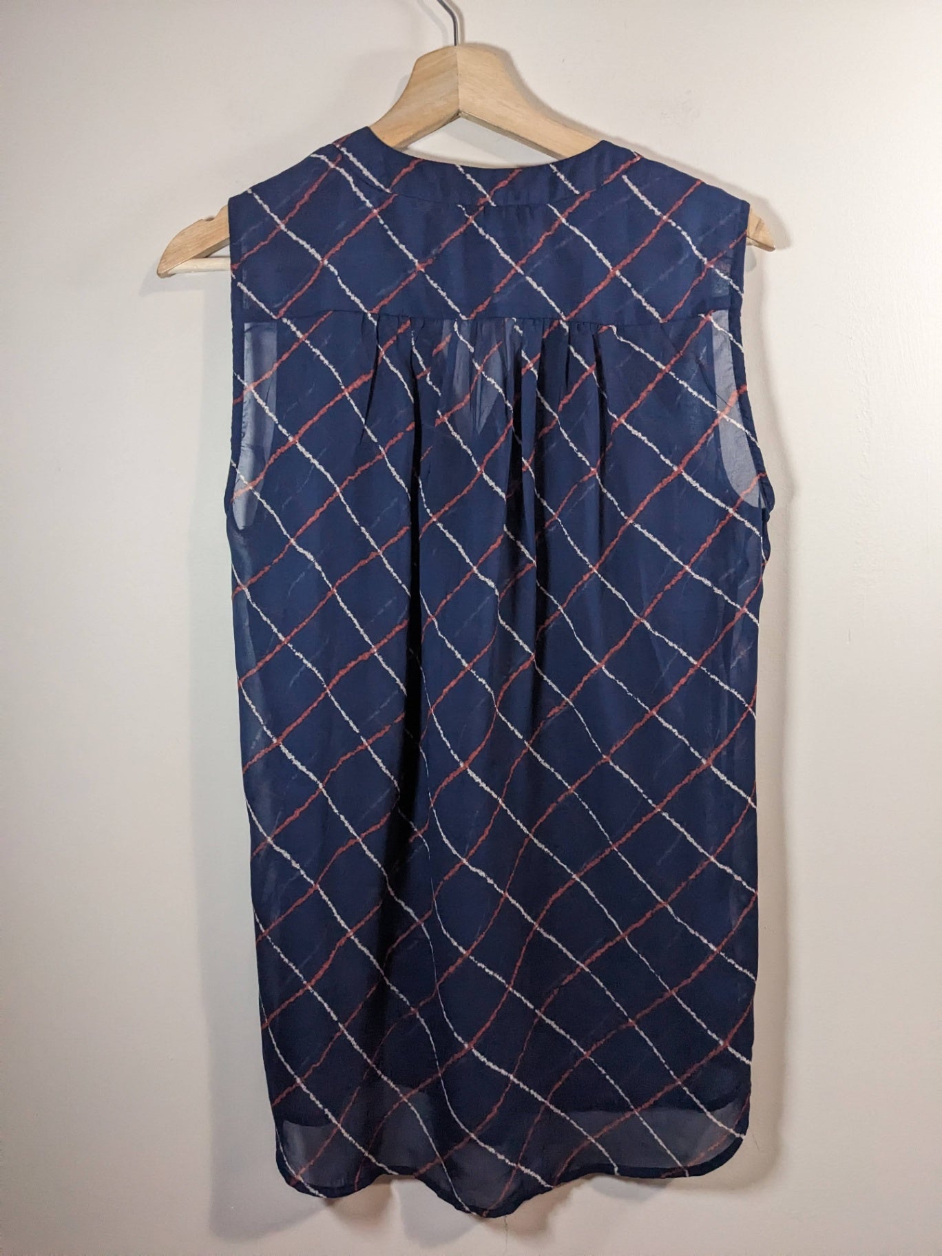 Denver Hayes Blue Sheer Blouse - L