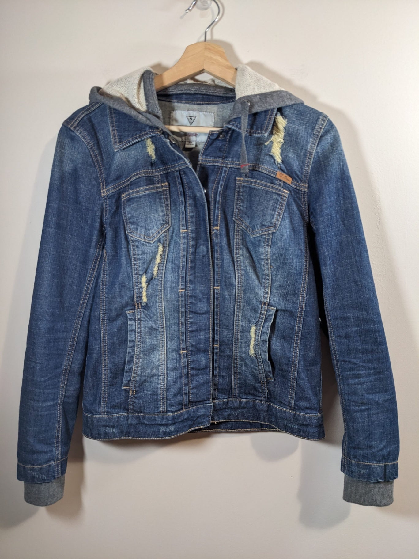 Guess Denim Hooded Jacket - M