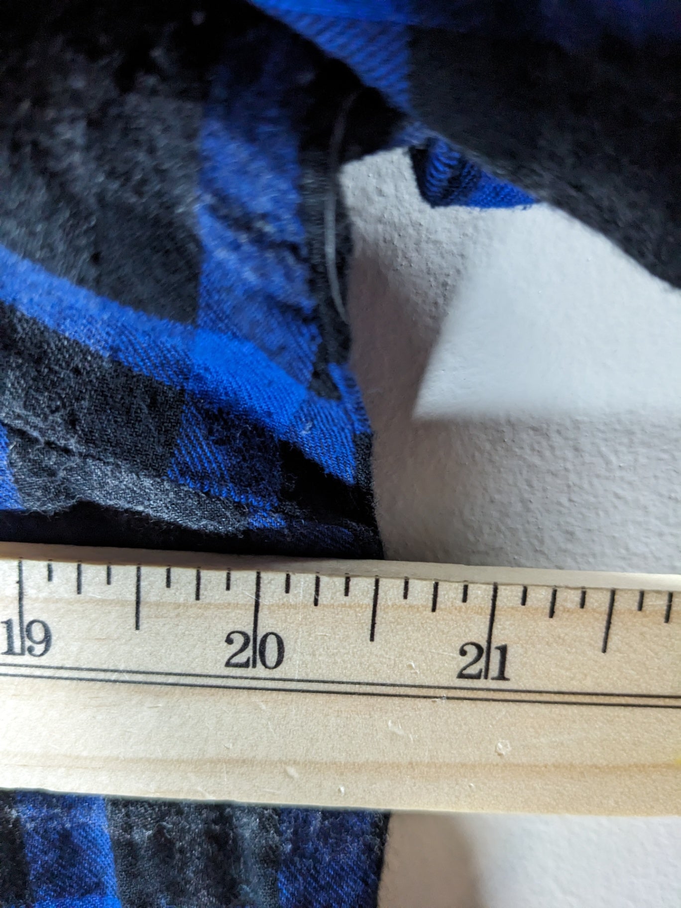 mercer & madison blue & black checkered blouse - M