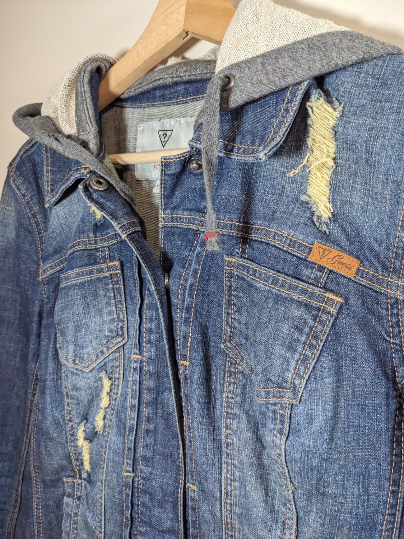 Guess Denim Hooded Jacket - M